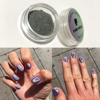 0.5 gram 2018 sommeren nail art holografiske søm pigment unicorn pulver rainbow pigment pulver SAND HOLO MAGISKE PULVER