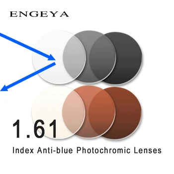 1.61 Indeks Anti-blå Fotokromisk Linser Asfæriske Linser for Nærsynethed, Langsynethed Recept Briller Linse UV400