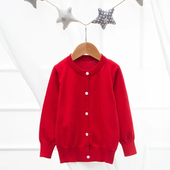 1-6Y Baby Piger Cardigan Børn Sweater Frakke Kids Baby Sweater Jakke Pige Outwear Vinter Efterår Cardigan Pels Tøj Barn