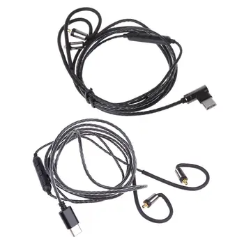 1PC MMCX Type C Hovedtelefoner Audio Kabel med Mic For Shure Hovedtelefoner SE215/315/535/846/425