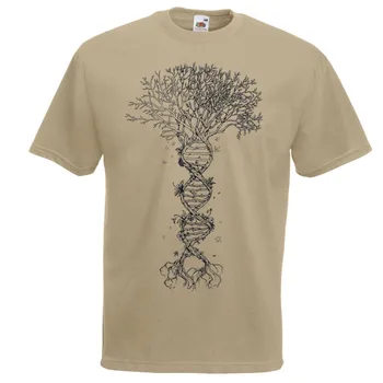 2019 Høj Kvalitet Bomuld Casual Brand Herre Plum Tree Of Life Dna-T-Shirt Menneskelige Genetiske Kode Hellig Geometri Topmovie Tee