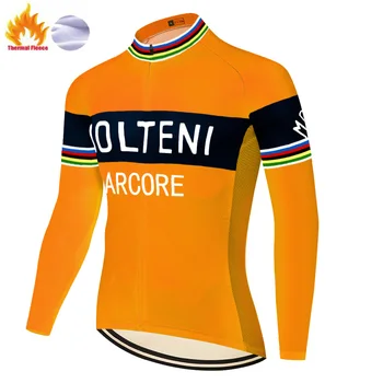 2020 pro team MOLTENI langærmet trøje Vinter Termisk Fleece varm retro cykel tøj Mænd cykel jersey