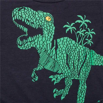 2020 Toddler Dreng Sommeren Dinosaur Priting Toppe, T-shirt, Korte Bukser To-delt Sæt med Top Og Shorts Sommeren Afslappet Drenge Tøj