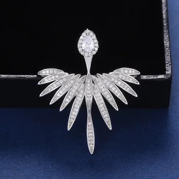 2021 luksus Wings of Angels 925 sterling sølv earings for kvinder jubilæum gave smykker bulk sælge aros plata 925 mujer E5892