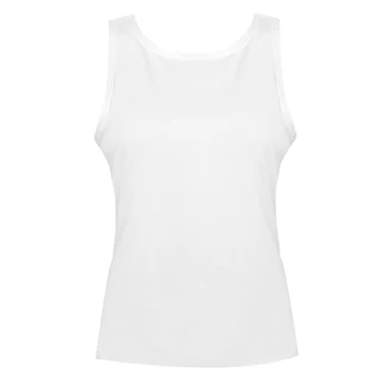 2021 Tank Top Uregelmæssige Sommer Toppe Sexede Kvinder Tilbage Split T-Shirts Ærmeløse Tank-O-Hals Camisole Hvid Femme Toppe Clubwear