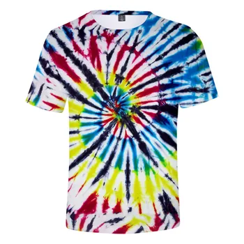 3 Til 13 Børn t-shirt med Tie Dye 3D Printet t-shirt til Drenge, Piger, Mode Personlighed Spiral Farverige t-shirt t-shirts Børn tøj