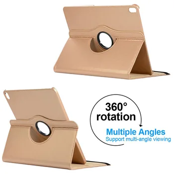 360 Grader Roterende taske til iPad Pro 12.9 tommer 2018 Læder Flip Stå Sag Smart Cover Søvn/Vågner til iPad Pro 3rd Gen 12 9