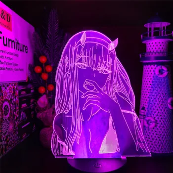3D-Nat Lys Nul To Animationsfilm Lampe DARLING I FRANXX 002 LED Lampara Illusion, Soveværelse Indretning Lys Kids Xmas Gave Belysning