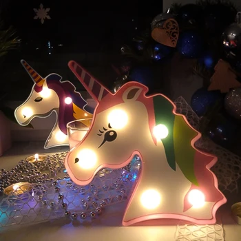 3D Unicorn lampe Varme-lys 18x16cm Gave legetøj Nat lys Kids fødselsdag dekoration Unicorn Tabel home decor Baby shower
