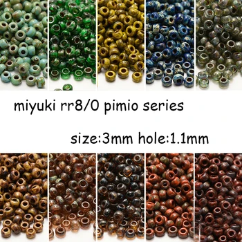 3mm Japanske Seed Beads Miyuki Importeret Runde Perler 16 Farve Pimio Picasso-Serien 13G Ornament