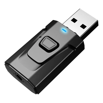 4-i-1 USB Bluetooth-Sender-Modtager med Mikrofon til Håndfri Opkald, 3,5 mm Aux-RCA Stereo Trådløse o Adapter