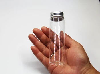 50stk 37*120mm 100 ml Transparent Glas Parfume Olie Spice Mad, Flasker, Glas Hætteglas Med Sølv skruelåg DIY Håndværk Bryllup Dcor