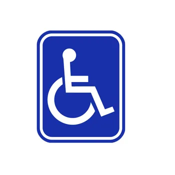 Aliauto Kreative Bil Mærkat Handicap Symbol PVC Kørestol Handicappede Vandtæt Reflekterende Dekoration Decals,14cm*10cm