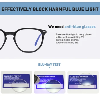 AOFLY Runde Blå Lys Briller til Mænd, Kvinder Legering Templet Optiske Briller Frame Mode Computer-Briller 2020 Nærsynethed Briller