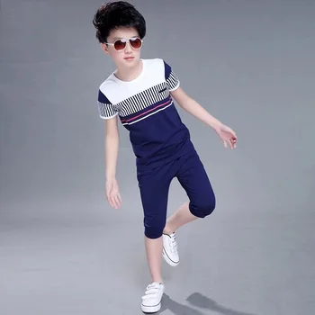 Baby Dreng Sommer Tøj Nye koreanske Drenge Tøj Sæt Børne Tøj, Mode Afslappet Sports-Korte Ærmer Bomuld børnetøj