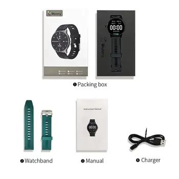 Blulory Smart Ur til Mænd med Fuld Touch smartwatch 2020 vandtæt Fitness Tracker Blodtryk Smart Ur Kvinder til iOS Android