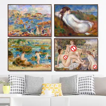 Boligmontering Art Wall Billeder Fra Stue Plakat Print På Lærred Malerier Franske Pierre-Auguste Renoir Figur Maleri