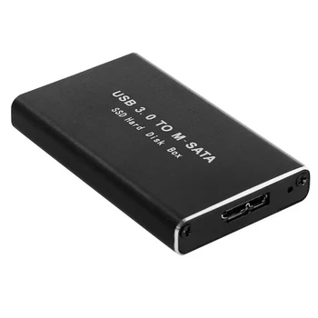 Bærbare SSD Harddisk Tilfælde Harddisk Kabinet USB3.0 til mSATA-Adapter Aluminium Legering Ekstern HD SSD Harddisk Tilfælde Box