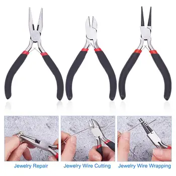 Carbon Steel Polishing Jewelry Pliers Round Nose Pliers for DIY Jewelry Making Hand Tool Supplies