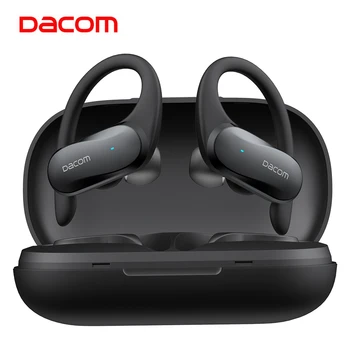 DACOM G05 TWS Tryk på Trådløst støjreducerende Øretelefoner Sport Bas Bluetooth-Hovedtelefoner, IPX5 Vandtæt Hovedtelefon med ørekrog