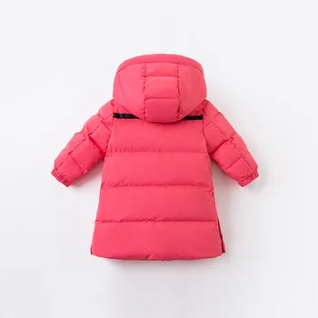 DB15624 dave bella vinter-baby unisex fashion brev hooded ned frakke børn 90% hvide andedun polstret kids jacket