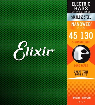 Elixir String Rustfrit Stål Bas, Guitar Strenge med en NANOWEB Coating, ALLE Modeller