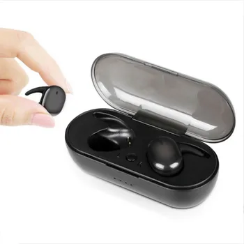 Engros TWS Trådløse Bluetooth-Sport Hovedtelefoner Stereo Lyd høreapparat Bærbare Øretelefoner Med Mikrofon Og Opladning Box
