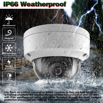Face Detection HD POE IP-Kamera PoE 5MP 2592*1944P IP66 Vandtæt Onvif Night Vision Dome Vandalproof Sikkerhed Kamera-Udendørs