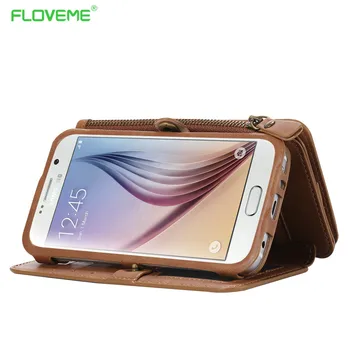 FLOVEME Wallet taske Til Samsung S20 Note 20 S20 Ultra S10 S9 S8 Plus S10E PU Læder Etui Taske Til Note 10 9 8 5 4 3 S6 S7 Kant