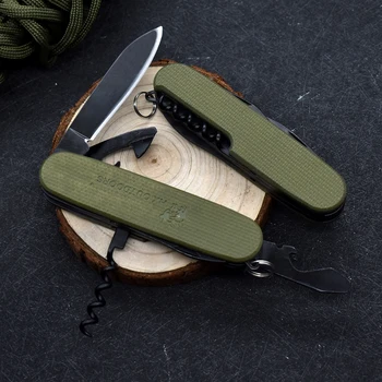 Folde kniv multifunktionelle EDC selvforsvar kombination af udendørs folde kniv bjergigning, camping, jagt, fiskeri
