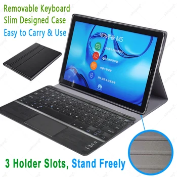 For Huawei Mediapad M5 10 Pro 10.8 CMR-AL19 CMR-W19 Tilfældet med Touchpad Keyboard Aftageligt Bluetooth Læder Tablet Cover Shell