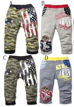 Hot sælger size90~110 børn barn 2019 tøj børn bukser til drenge bukser camouflage bukser Nationale flag