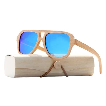 Håndlavede stel solbriller til Unisex-Polariseret for Kørsel solbriller til kvinder Træ Tilfælde Stranden Anti-UV-briller