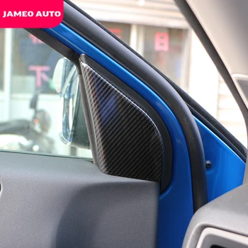 Jameo Auto Udvendigt Tilbehør Bil Styling for Ford Focus 2019 2020 Carbon Fiber Vinduet En Søjle Dækker Trim Dekorativ Ramme