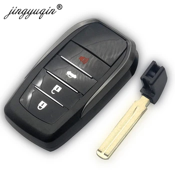 Jinyuqin For Toyota Fortuner Prado Camry Rav4 Highlander Crown Smart Keyless Tilfælde Bolig 4 Knapper Fjernbetjening Key Fob Shell