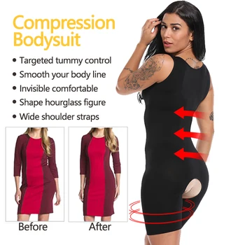 Kvinder Shapewear Postpartum Bodyer Korrigerende Undertøj Slankning Taljen Træner Butt Løfter Full Body Shaper for Vægttab
