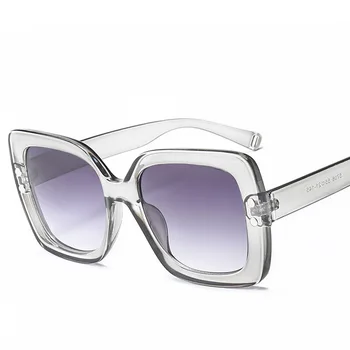 LONSY Mode Oversize Square Solbriller Kvinder Brand Designer Vintage Spejl Kvindelige solbriller UV400 Sol Briller DF5708