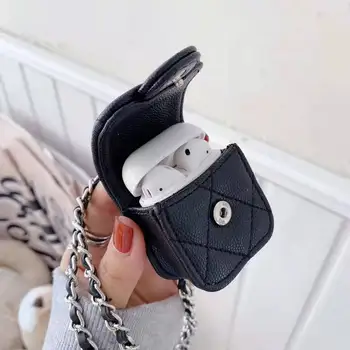 Luksus Mærke CC Mini Søde Classic Plaid Kaviar Kvinder Crossbody For Apple Airpods 1 2 3 Pro Headset Beskyttende Hovedtelefon Taske