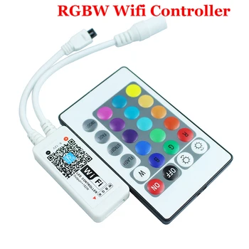 Magic Hjem Mini Wifi RGB / RGBW LED Controller Mini DC12V Med RF IR 24Key Fjernbetjening Til RGB / RGBW LED Strip Lights