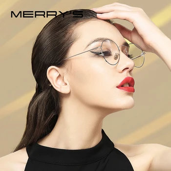 MERRYS DESIGN Kvinder Mode Trend Runde Briller Rammer Damer Nærsynethed Briller Recept Optiske Briller S8112N