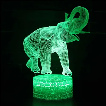 Natten LED-Lys Nyhed 3D-lampe Søde Legetøj Gift 7 Farve Abstrakte Kunstner Grafik Tegnefilm Atmosfære Lampe Til Børn, børneværelset