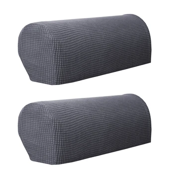 Non-slip sofa armlæn møbler beskyttelse cover til stof og læder sofa 2stk plus velvet strække sofa armlæn dække