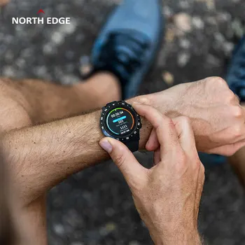 Northedge GPS Smart Ur, der Kører Sport GPS-Ur, Bluetooth Telefon Opkald Smartphone Vandtæt puls Kompas Højde Ur