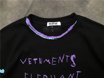 Ny Nyhed 2019 Mænd VETEMENTs Elephant T-Shirts T-Shirt Hip Hop Skateboard Street Bomuld T-Shirts, Tee Top kenye S-XXL #K15