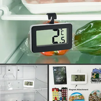 Nye 1pc Vandtæt Stor Skærm Digital Køleskab Termometer Køleskab, Fryser Høj Præcision Elektronisk Termometer Alarm