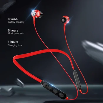 Nye Trådløse Bluetooth-Hovedtelefoner Magnetiske Suge HiFi lydkvalitet for Stereo Headset Vandtæt Trådløs Sport Ørepropper med HD Mic