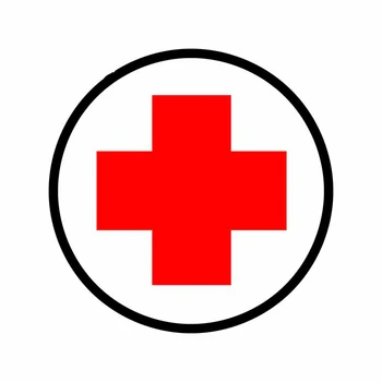Personlig PVC Interessant Røde Kors Bil Klistermærker, Bagage Decals, Personlig Køleskab Dekoration ZWW-0208, 13cm * 13cm