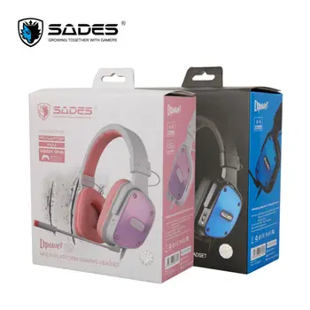 SADES Cmagt Multi-platform gaming headset til PC, Xbox, En PS4 med LED mikrofon Stereo hovedtelefon med adapter kabel