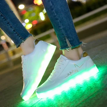 Size 27-42 Glowing Sneakers for Children Boys Girls Luminous Shoes with Light up sole Kids Lighted Led Slippers with USB Charged