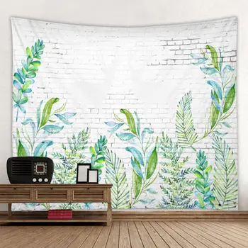 Smuk væg plante art Mandala Trykt Polyester Tæppe Væg Hængende For at Dekorere Hjemmet Stue, Soveværelse, Kontor 6 Størrelsen